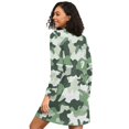 thumbnail image 2 of FORMRS Womens Long Sleeve Nightgowns Crew Neck Sleep Shirt Soft Pajamas Sizes S-3XL, Army Green Camouflage Pattern, 2 of 8