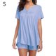 thumbnail image 1 of Conjunto de ropa de dormir de mujer Sexy con cuello en V Top Shorts camisón de dormir, verde, S sidaley AP001530-11, 1 of 5