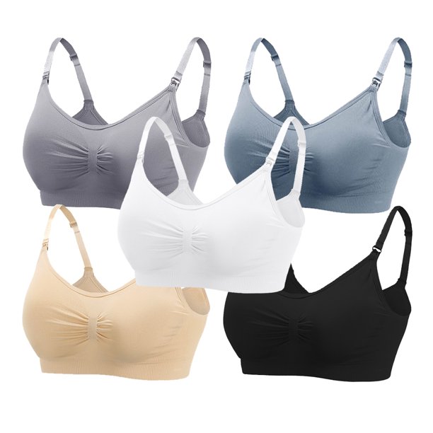 Valcatch 5 Pack Women Wirefree Sleeping Nursing Bra Padded Seamless