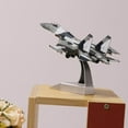 thumbnail image 2 of Russian SU-35 Fighter with Stand Model Display Stand Diecast Plane Alloy Diecast for Room Table Decor, 2 of 9
