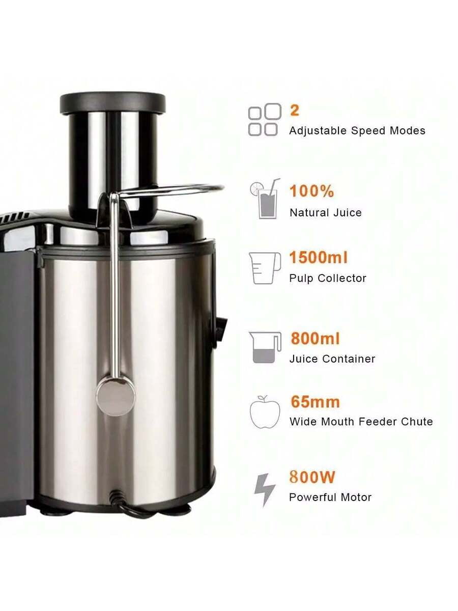 800W Electric Juicer Fruit Vegetable Blender Juice Extractor Citrus Machine New