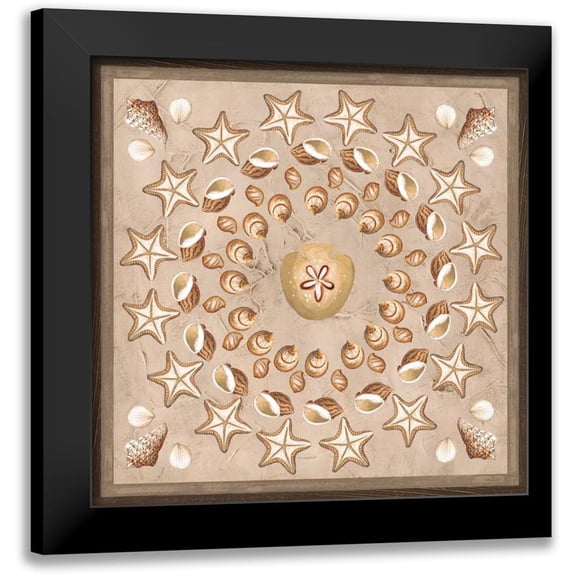 Vess, June Erica 12x12 Black Modern Framed Museum Art Print Titled - La Mer Medallions III