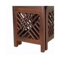 thumbnail image 3 of Benjara BM213497 Wooden Nesting Tables with Cut Out Pattern - Brown - Set of 2, 3 of 3