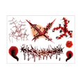 thumbnail image 1 of Halloween Decoración Pegatinas para la piel de Halloween, pegatinas para la piel herida, simulación de piel, cicatriz, piel, cuchillo, simulación, pegatina de piel impermeable(Buy 2 save 10%), 1 of 2