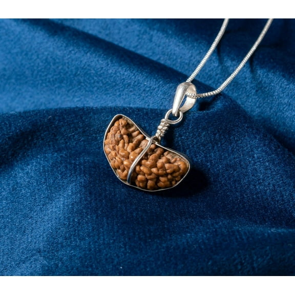 1 Mukhi Nepali Rudrkasha 925 Silver Pendant Certified