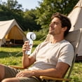 thumbnail image 1 of Linnome Handheld Semiconductor Cooling Fan Foldable Portable Rechargeable High Speed with LED Display for Travel 7.01x2.48x2.44in White, 1 of 9