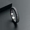 thumbnail image 6 of Personalize Stainless Steel Braided Leather Bracelet Memorial Funeral Urns Bracelet for Cremation Ashes Keepsake Jewelry with 1cm Extension Clasp, 6 of 9