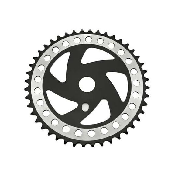 Sprocket Cw358 44t 1/2 X 1/8 Chrome/Black. bikes, for lowriders, beach cruiser, strech bikes, limos, chopper cruiser