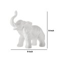 thumbnail image 5 of Benjara BM263576 Ceramic Elephant Design Accent Decor with Raised Trunk, White, 5 of 5