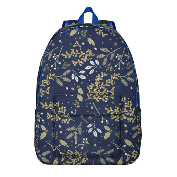 Boho Wildflower Print School Backpack – Artistic Floral Pattern Canvas Daypack for Teens, Women, and Outdoor Lovers