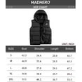 thumbnail image 6 of MADHERO Men's Lightweight Sleeveless Puffer Vest with Hood Water-Resistant Outdoor Vest Jacket Black Size XL, 6 of 6