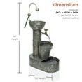 thumbnail image 4 of Alpine Corporation Outdoor Rustic Metal Tiering Tin Water Fountain, 34 inch Tall, 4 of 12