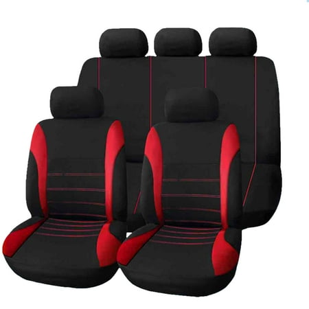 Cadillac Sedan Deville Set - T21620 Universal Car Seat Covesr 9 Set Full Seat Covers for Crossovers Sedans
