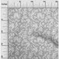 thumbnail image 2 of oneOone Viscose Jersey Gray Fabric Asian Floral Sewing Craft Projects Fabric Prints By Yard 60 Inch Wide, 2 of 4