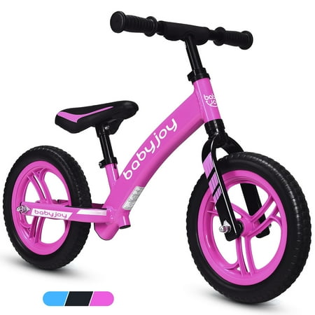 Babyjoy 12'' Balance Bike Kids No-Pedal Learn To Ride Pre Bike w/ Adjustable Seat