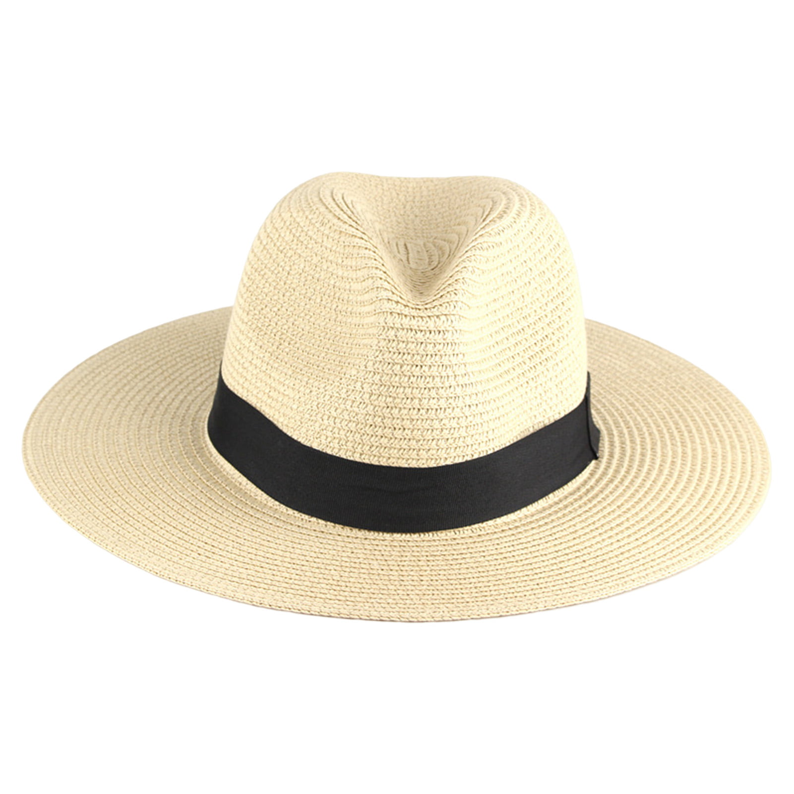 Hats for Women - Summer Beach Straw Hat, Wide Brim Sun Hat UV Protection UPF  50+, Floppy Packable Fedora Hat - Men's Anti Sun Boater Hat 