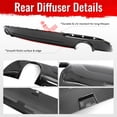 thumbnail image 5 of Ikon Motorsports Rear Bumper Lip Fits 2015-2023 Chrysler 300 Round Tip, C Style Carbon Fiber Print PP Rear Lower Spoiler Air Dam Chin Valance Splitter, 5 of 9
