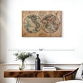 thumbnail image 3 of Elephant Stock Hemisphere Map Wall Art - Horizontal Canvas Wall Art - Living Room Wall Decor - Map Canvas - Beige And Blue Decor - 30" x 20", 3 of 8