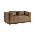 thumbnail image 3 of Meridian Furniture Mallina Brown Vegan Leather Loveseat, 3 of 8