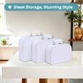 thumbnail image 6 of Jewelkeeper Paperboard Suitcases, Set of 3 Vintage Decorative Storage Box, Luggage Decor Storage, Vintage Decor for Birthday, Weddings, White Design, 6 of 7