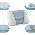 thumbnail image 2 of CoastaCloud Bath Pillow, Bathtub Spa Pillow with 4D Air Mesh Technology and 4 Suction Cups, Helps Support Head, Shoulder and Neck, Fits All Bathtub, Hot Tub and Home Spa, 2 of 7