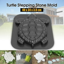 Latrodar Turtle Stepping Stone Concrete Safe&Non-Toxic Tortoise Garden 44CM Black Home Decor