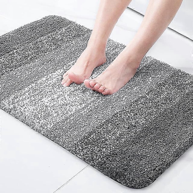 Alfombras de baño, alfombras de baño de microfibra absorbentes de felpa cómodas y suaves de lujo, alfombra de ducha peluda extra gruesa y antideslizante, lavable a máquina, alfombra de baño para