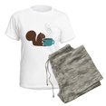 thumbnail image 5 of CafePress - Coffee Squirrel Women's Light Pajamas - Women's Short Sleeve Print T-Shirt and Pants Light Cotton Pajama Set, 5 of 7