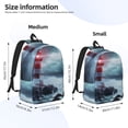 thumbnail image 2 of Salouo Lighthouse in a Stormy Sea for Travel Backpack for Men Women,Casual Laptop Backpack Daypack Business Work Bag for Travel、Hiking、Weekend -Small, 2 of 5