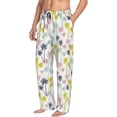 thumbnail image 2 of Uemuo Hawaiian Coconut Tree Pattern Men's Wide Leg Palazzo Lounge Pants with Pockets Light Weight Loose Comfy Casual Pajama Pants-X-Large, 2 of 9
