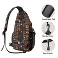 thumbnail image 3 of Durable Sling Bag for Book Lovers - Anti-Theft Crossbody Backpack with Spacious Bookshelf Design, Born to Read Print - Perfect for Hiking, Traveling & Daily Commuting, 3 of 4