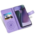 thumbnail image 3 of Compatible with Motorola Moto G Stylus 5G 2023 Wallet Phone Case and Tempered Glass Screen Protector Flip Credit Card Holder Stand Mandala Flower Cell Cover for GStylus G5 XT2317DL XT2315-5 Purple, 3 of 9