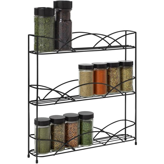 Spectrum Diversified Designs Countertop 3Tier Spice Rack, Black