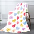 thumbnail image 5 of Amarainy Love Hearts Flannel Throw Blanket For Winter Gift Home Sofa Bed Decoration 50x60 inch, 5 of 5