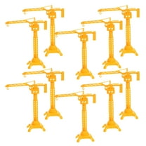 HOOWIFFY 10-Piece Plastic Crane Toy Set with Construction Vehicles for Kids, Collectors, and Model Enthusiasts