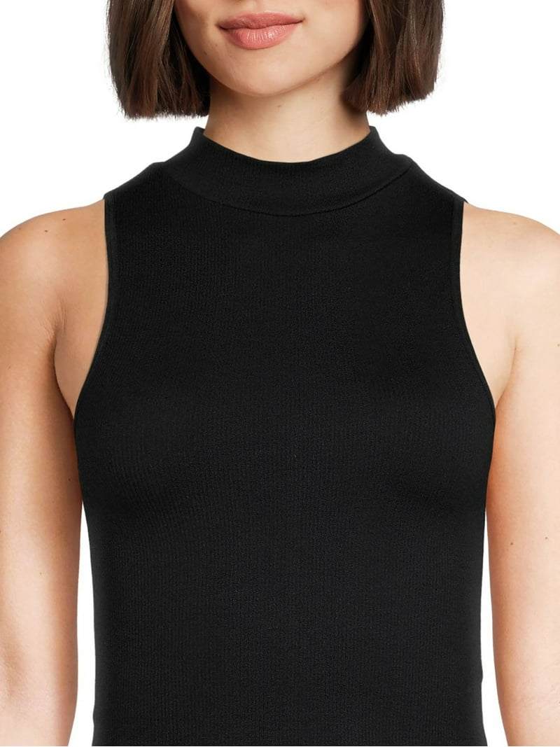 売れ筋商品|||ダナ キャラン ニューヨーク カットソー トップス レディース Women's Puckered Knit Mock Neck Cap-Sleeve Top Black DKNY by Donna Karan Short Sleeve Mock Neck Ribbed Knit Top