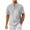 Gray, variant on Mens Casual Henley Shirt Short Sleeve Button Down Beach T-Shirt Summer Breathable Cotton V Neck Tee Outdoor Top 2025
