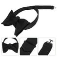 thumbnail image 5 of Toyvian Men's Black Self-Tie Bow Tie for Formal Weddings, Business Meetings, and Elegant Style Occasions, 5 of 7