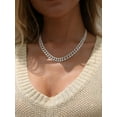 thumbnail image 3 of FindChic Chunky Cuban Link Chain for Women Stainless Steel Choker Necklace Silver Hip Hop Curb Chain Birthday Mothers Day Jewelry Gifts Her Mom Wife Lady Female Adults Age Ideas, 14mm/20inch, 3 of 9