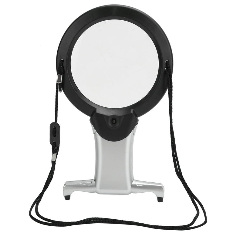 10X Magnifying Glass with Light and Stand, KIRKAS 3 Color Stepless Dimmable  Magnifying Lamp, 2-in-1 LED Work Deak Lamp & Clamp, Lighted Magnifying