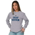 thumbnail image 5 of US Air Force USAF Sister Proud Sis Women's Long Sleeve T Shirt Brisco Brands X, 5 of 6