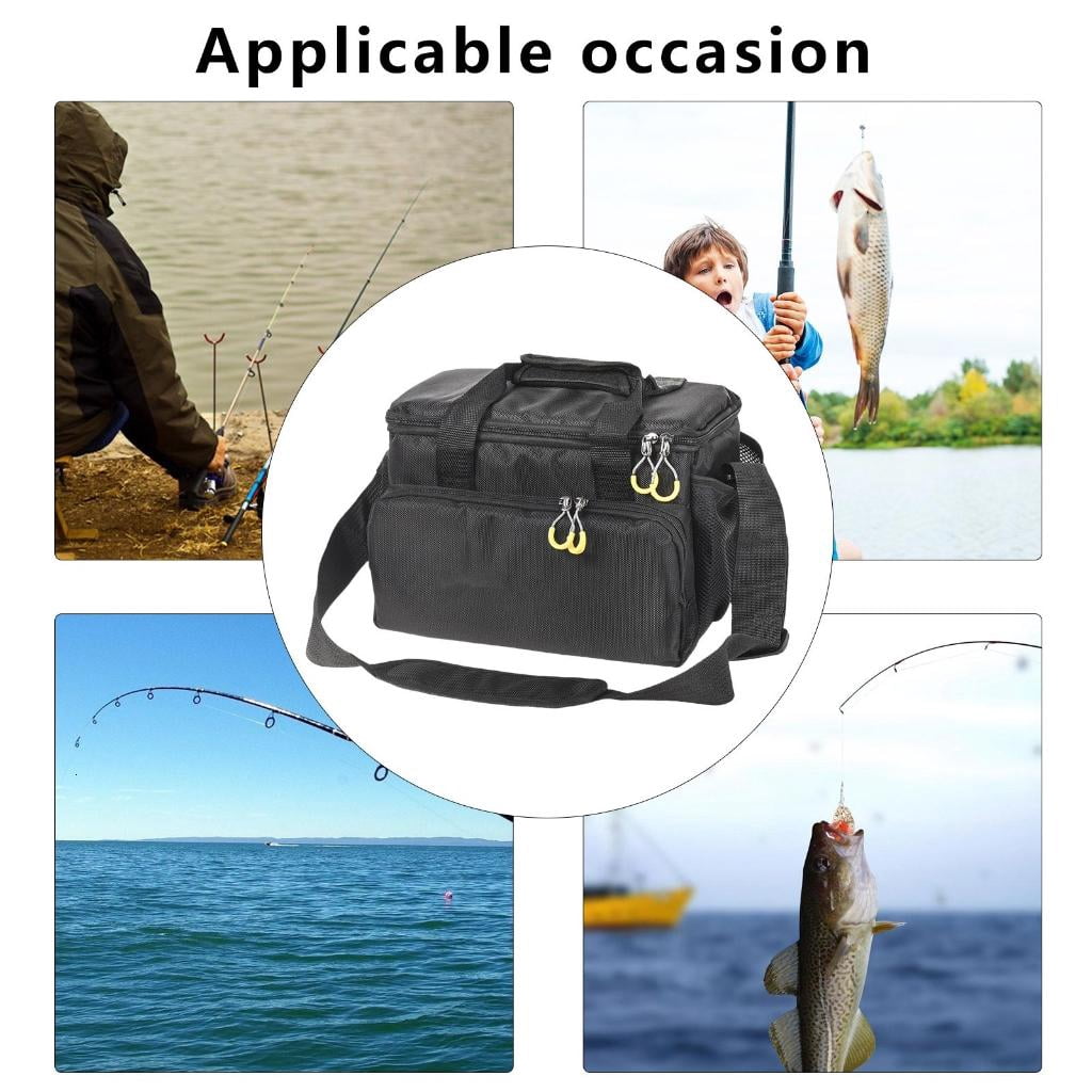 Yihuala Waterproofs Fishing Bag Large Capacity Fishing Tackle Backpacks Outdoor Fishing Lures Gear Bag Carrying Pouches Enduring