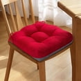 thumbnail image 3 of Chair Cushions for Dining Chair, Shredded Memory Foam Kitchen Chair Cushions Set of 4, Non-Slip Thick Dinning Room Chair Pads Seat Cushions, 15.5" x 15.5" x 4" (Brown), 3 of 8