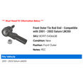 thumbnail image 2 of Front Outer Tie Rod End - Compatible with 2001 - 2003 Saturn LW200 2002, 2 of 2