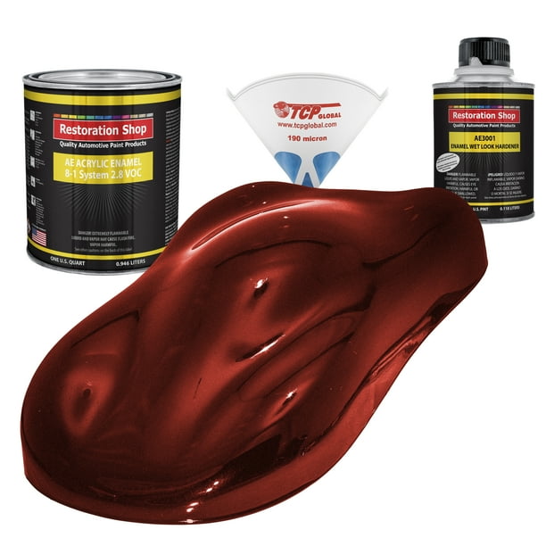 Restoration Shop Fire Red Pearl Acrylic Enamel Auto Paint Complete