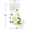 thumbnail image 2 of Coolnut 1 PCS Christmas Stocking Lemons Big Warm 17.7 x 12 Inch Hanging Xmas Stockings Decoration for Family Holiday Party Ornaments Decor Fireplace, 2 of 7