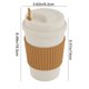 thumbnail image 3 of Vaso De Plástico Taza de café marrón de paja de trigo con tapa y varilla para remover, a prueba de fugas, reutilizable, para bebidas calientes (1 pieza) Rkxzt, 3 of 9