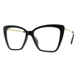 JuicyOrange XL Oversized Square Frame Glasses, Clear Lens, UV 400