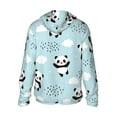 thumbnail image 3 of Gaeub Cute Panda Bear Men's and Women's UPF 50+ Long-Sleeved Sun Protection Clothing, Fishing Shirt Long Sleeve Zip - Large, 3 of 9
