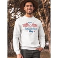 thumbnail image 2 of Independence Day Flag Sweatshirt Men -Image by Shutterstock, Male 3X-Large, 2 of 4